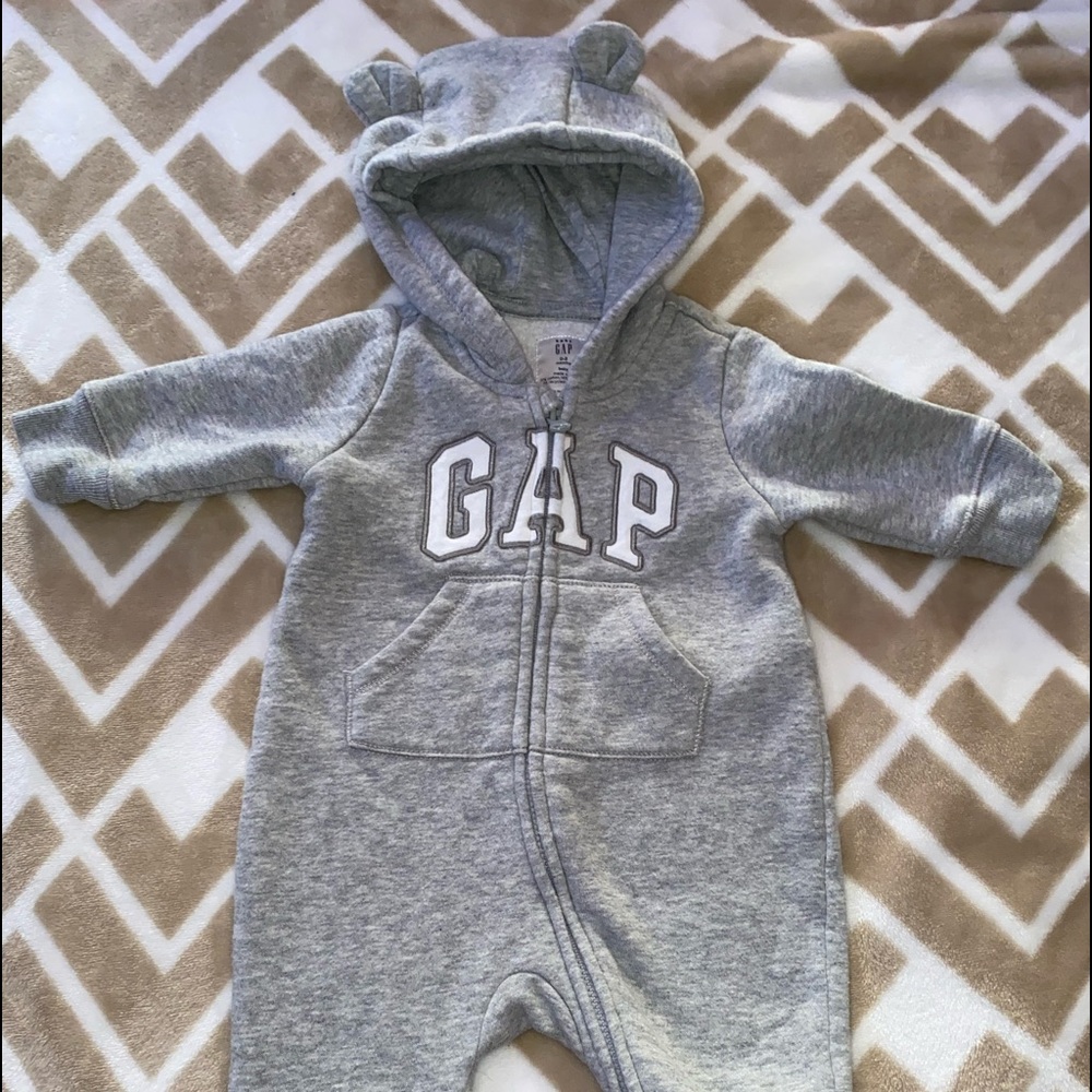Baby Gap Hooded coverall with ears detail